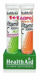 Vitamin C 1000mg Plus Echinacea Πολυβιταμίνη 1000mg Πορτοκάλι 40 αναβράζοντα δισκία Health Aid