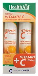 Vitamin C Βιταμίνη 1000mg Πορτοκάλι 2 x 20 ταμπλέτες Health Aid
