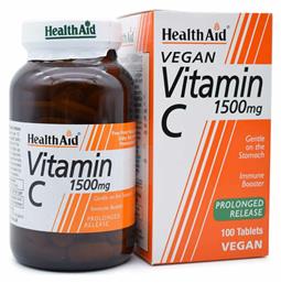 Vitamin C Βιταμίνη 1500mg 100 x 1 ταμπλέτες 100τμχ Health Aid