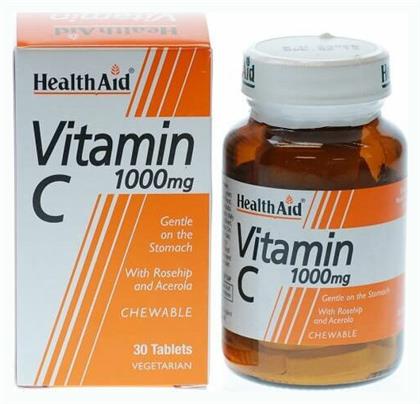Vitamin C Βιταμίνη 1000mg Πορτοκάλι 30 μασώμενες ταμπλέτες Health Aid