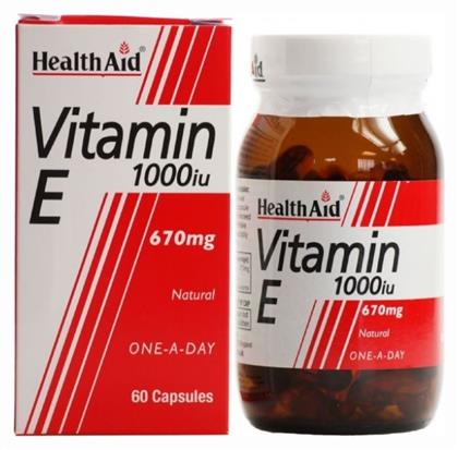 Vitamin E Βιταμίνη 1000iu 670mg 30 x 1 κάψουλες 30τμχ Health Aid