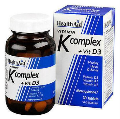 Vitamin K Complex + Vit D3 30 κάψουλες Health Aid