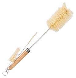 Brush Cleaning Kit HH0069 Μπαμπού Βούρτσα Καθαρισμού με Λαβή για Μπουκάλια Μπεζ Healthy Human