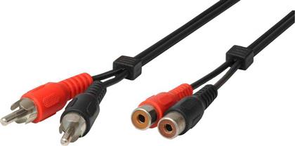 Audio Cable 2x RCA male - 2x RCA female 1.5m (09004021) Heitech