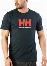 Helly Hansen Logo T-Shirt Αθλητικό Ανδρικό T-shirt Μπλε με Λογότυπο
