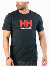 Helly Hansen Logo T-Shirt Αθλητικό Ανδρικό T-shirt Μπλε με Λογότυπο από το Plus4u