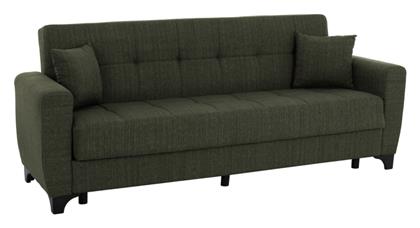 Hema Τριθέσιος Καναπές Κρεβάτι 225x84x88εκ. Dark Olive - HomeMarkt