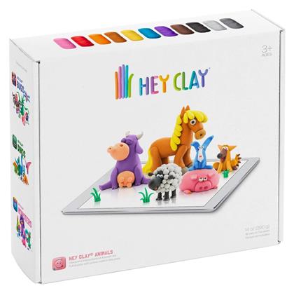 Claymates Ζωάκια Πολύχρωμος Πηλός 390gr Hey Clay