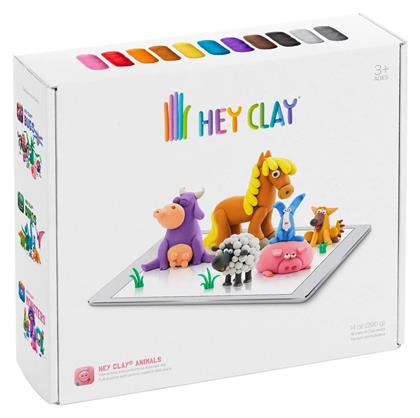 Hey Clay Claymates Ζωάκια Πολύχρωμος Πηλός 390gr