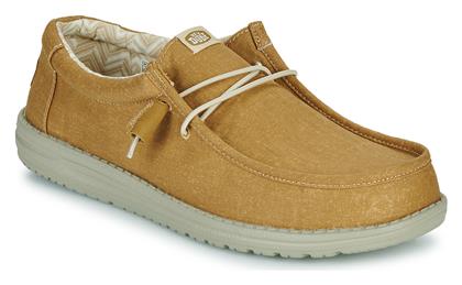 Wally Stretch Canvas Ανδρικά Μοκασίνια σε Μπεζ Χρώμα Hey Dude