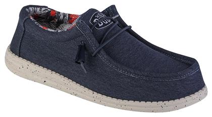 Wally Stretch Canvas Ανδρικά Μοκασίνια σε Μπλε Χρώμα Hey Dude