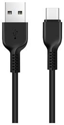 Regular USB 2.0 Cable USB-C male - USB-A male Μαύρο 3m (X20 Flash) Hoco