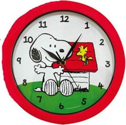 Hollytoon Παιδικό Ρολόι Τοίχου Snoopy Πλαστικό 28εκ.