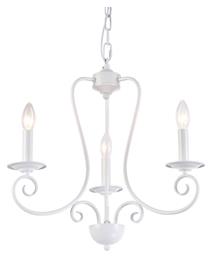 Πολυέλαιος 3xE14 Ø45cm με Κεράκια Λευκός 77-3657 Home Lighting