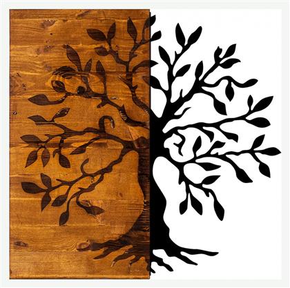 Διακοσμητικό Τοίχου από Ξύλο 58x3x58cm HomeMarkt