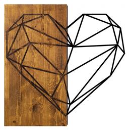 Διακοσμητικό Τοίχου από Ξύλο 58x3x58cm HomeMarkt