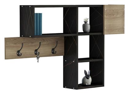Homemarkt Κρεμαστρα Εισοδου & Ραφια Harlan Hm8973.13 Μελαμινη Φυσικο-μαυρο Μαρμαρο 99,5x15x61υ - HomeMarkt