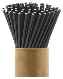 HOMie Καλαμάκια Χάρτινα Μαύρα Βιοδιασπώμενα 40τμχ