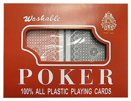 Σετ Τράπουλα 2τμχ Πλαστική Μαύρη/Κόκκινη HOMie