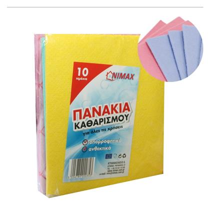 Σπογγοπετσέτες Γενικής Χρήσης Πολύχρωμες 38x38εκ. 10τμχ HOMie