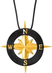 Γυναικείο Κολιέ Compass (Never Lost) από Ορείχαλκο Επιχρυσωμένο Honor Omano