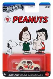 Silver Series Peanuts 75 Years 60s Fiat 500d Modificado για 3+ Ετών Hot Wheels