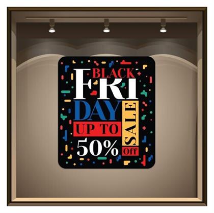 Αυτοκόλλητο Βιτρίνας Black Friday 50x57cm 26-296 Houseart