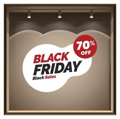 Αυτοκόλλητο Βιτρίνας Black Friday 65x50cm 26-311 Houseart