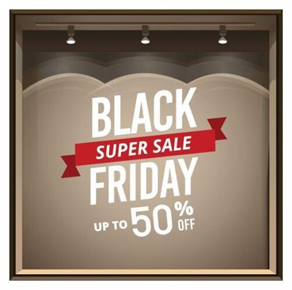 Αυτοκόλλητο Βιτρίνας Black Friday 78x69cm 26-304 Houseart