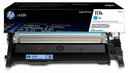 117A Γνήσιο Toner Laser Εκτυπωτή Κυανό 700 Σελίδων (W2071A) HP