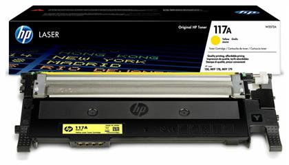 117A Γνήσιο Toner Laser Εκτυπωτή Κίτρινο 700 Σελίδων (W2072A) HP