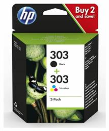 303 Γνήσιο Πακέτο 2 Μελανιών Εκτυπωτή InkJet HP