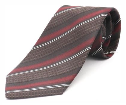 Ανδρική Γραβάτα Μεταξωτή με Σχέδια σε Καφέ Χρώμα Hugo Boss