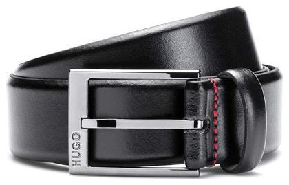 Ανδρική Ζώνη Δερμάτινη Μαύρη Hugo Boss