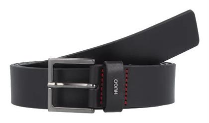 Ανδρική Ζώνη Δερμάτινη Μαύρη Hugo Boss