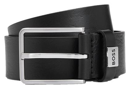Ανδρική Ζώνη Δερμάτινη Μαύρη Hugo Boss
