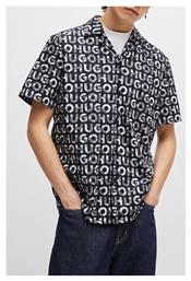 Ανδρικό Πουκάμισο Κοντομάνικο Μαύρο Hugo Boss