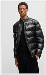 Biker Δερμάτινο Μπουφάν Μαύρο Hugo Boss