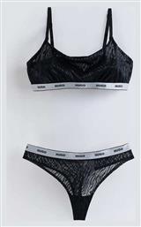 Δαντελένιο Σετ Εσωρούχων Σουτιέν με String Black/silver Hugo Boss