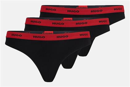 Γυναικεία Slip 3Pack Μαύρα Hugo Boss