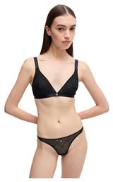 Γυναικείο String με Δαντέλα Μαύρο Hugo Boss