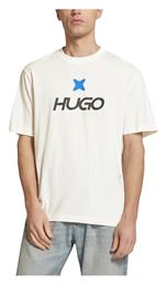 T-shirt Εκρού-μαύρο Hugo Boss