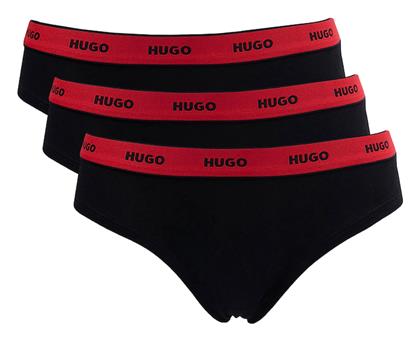 Βαμβακερά Γυναικεία Slip 3Pack Black Hugo Boss