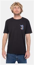 Ανδρικό T-shirt Μαύρο με Στάμπα Hurley