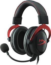 HyperX Cloud II Over Ear Gaming Headset με σύνδεση USB / 2x3.5mm Κόκκινο από το e-shop