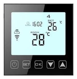 Hy603 Ψηφιακός Θερμοστάτης Smart Wifi Αέριο Πετρέλαιο Οθόνη Αφής Φωνητικές Εντολές/εφαρμογή Black Hysen