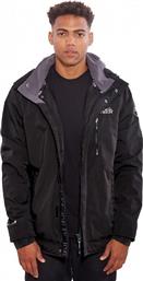 Ice Tech Casual Μαύρο Μπουφάν Με Αποσπώμενη Κουκούλα G705 από το Cosmossport