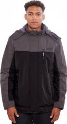 Ice Tech Casual Μαύρο / Γκρι Μπουφάν Με Αποσπώμενη Κουκούλα G705 από το Cosmossport