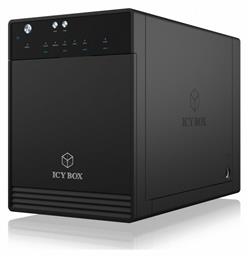 Θήκη για 4 Σκληρούς Δίσκους 2.5'' / 3.5'' SATA III με σύνδεση USB 3.1 Type-C Icy Box