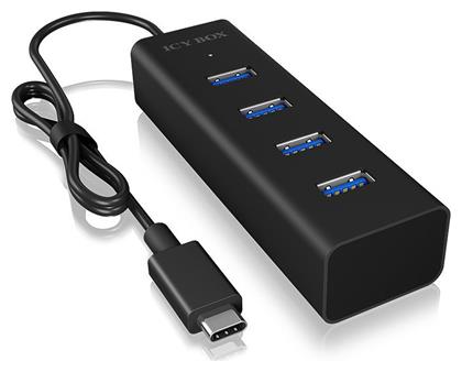 USB 3.0 Hub 4 Θυρών με σύνδεση USB-C Icy Box